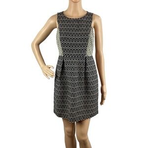 LOFT Petites Dress Size 4P Blue Print Cotton
